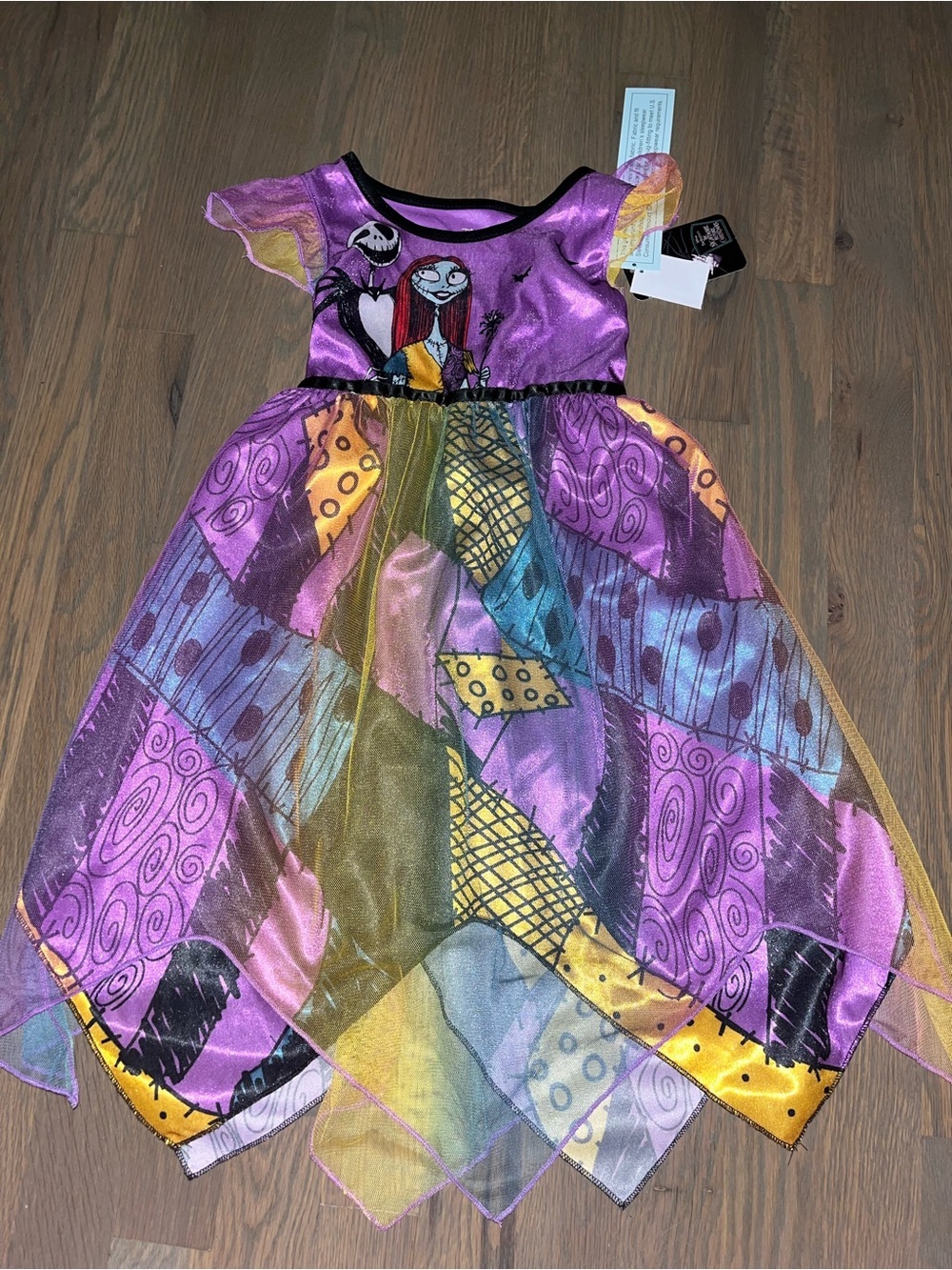 NWT Disney Nightmare Before Christmas Sally Costume Dress Girls XS 4/5